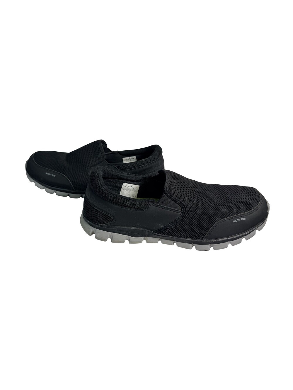 Reebok Sublite‎ Work Alloy Toe Slip-On Safety Shoes Black Men's Size 11W